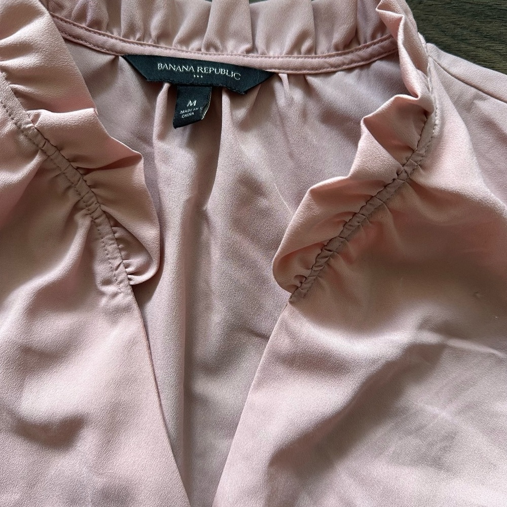 Banana Republic Floral and Solid Blouses - Cream, Pink, White - Picture 5 of 15